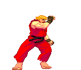 Animated Ken flying kick